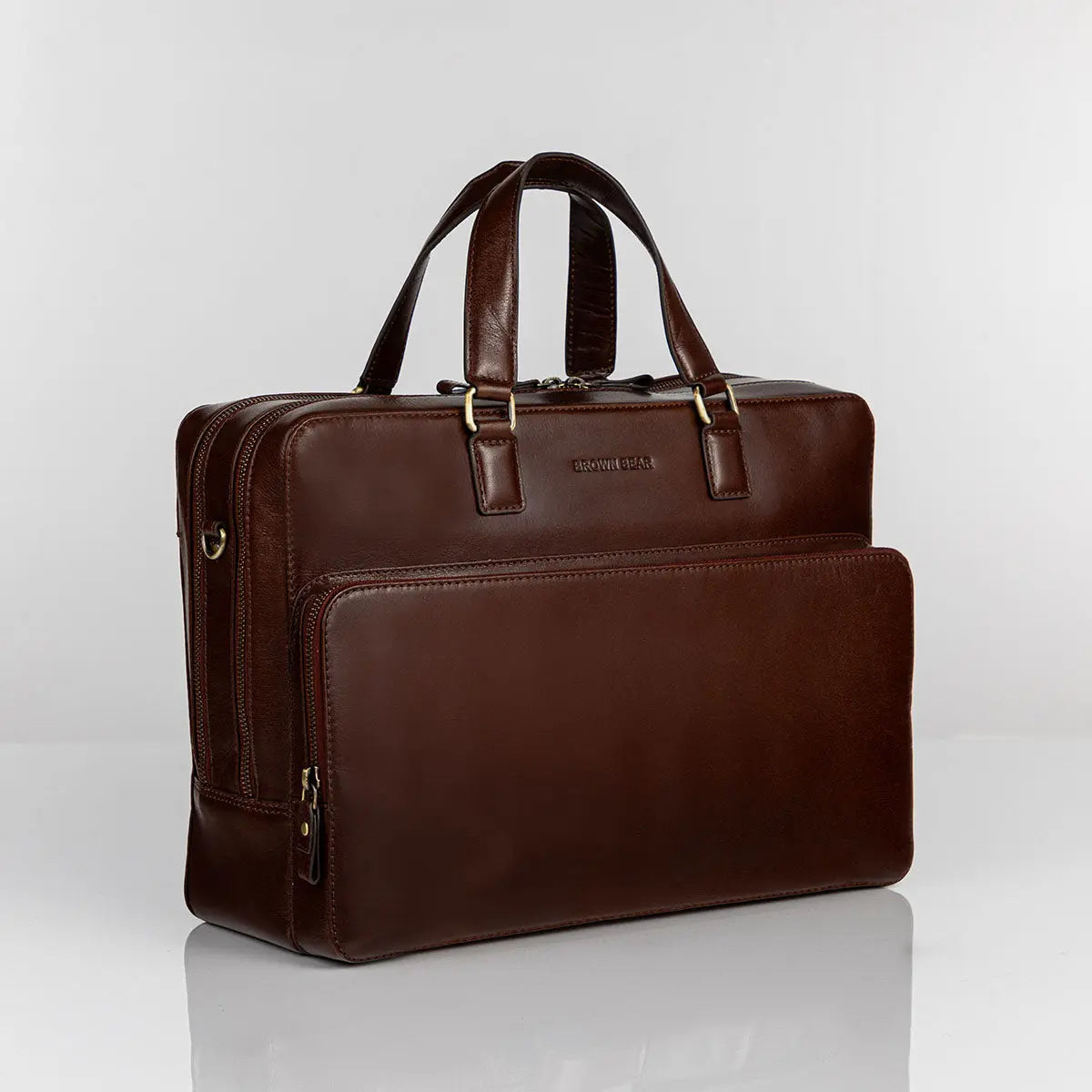 Tan Toscana Laptop Bag 01 Brown Bear