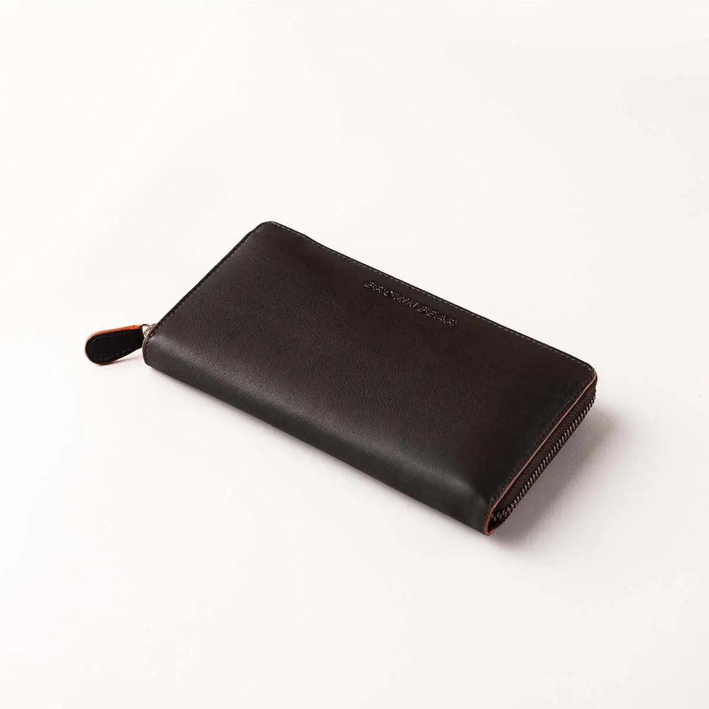 BB BOSCO CLASSIC ZIP AROUND LADIES WALLET Brown Bear