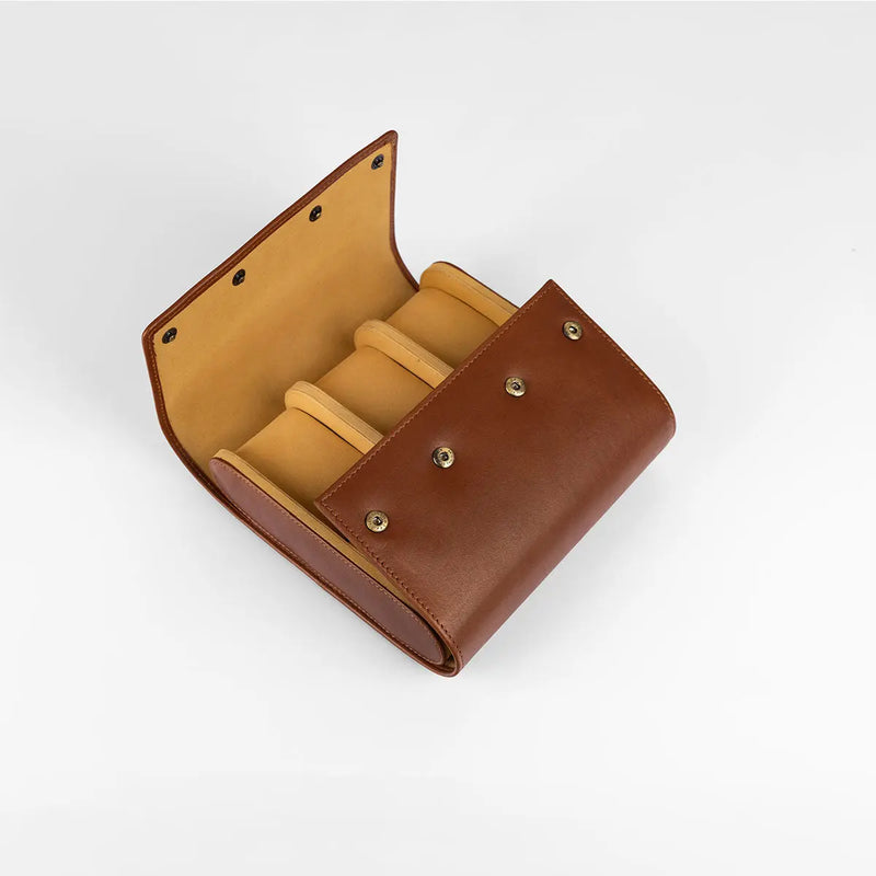 Brown Bear 6 Piece Watch Organizer in Genuine Leather Brown_bear_in