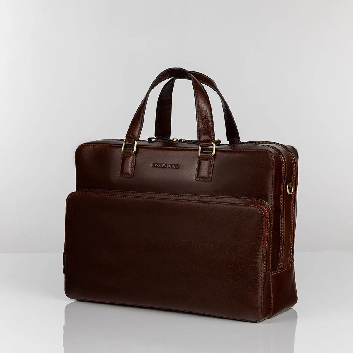 Tan Toscana Laptop Bag 01 Brown Bear