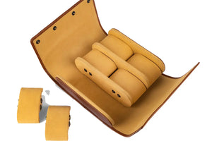 Brown Bear 6 Piece Watch Organizer in Genuine Leather Brown_bear_in