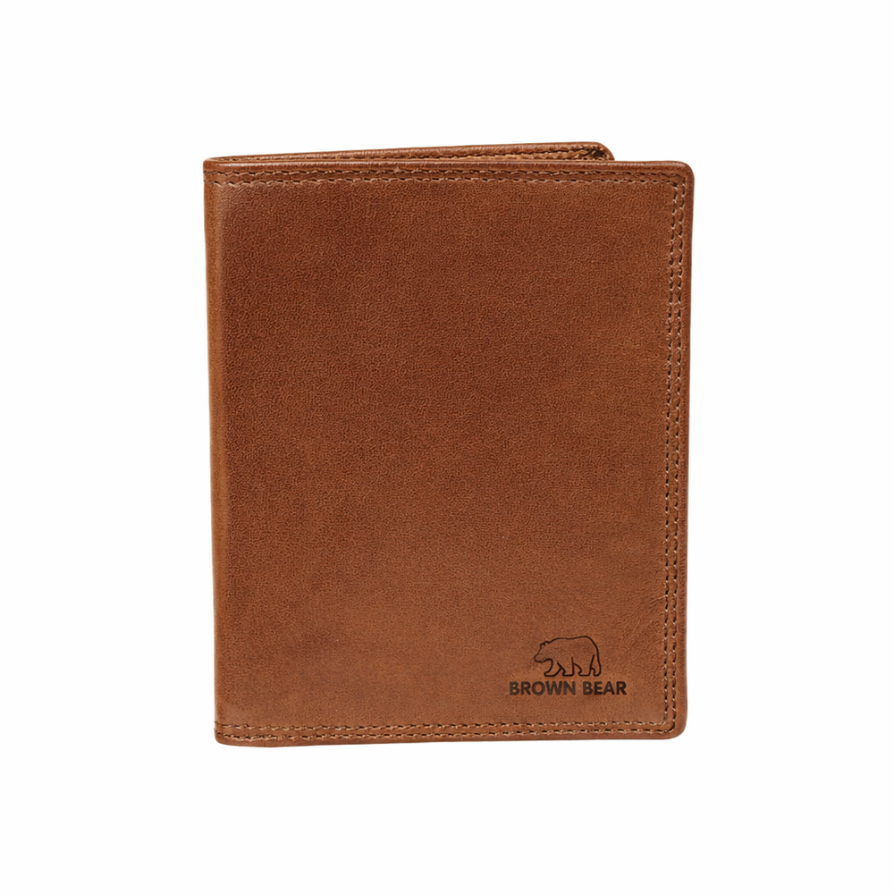 Brown Bear Essential RFID Protected Leather Card Hol… — Back View | Brown Bear Leather