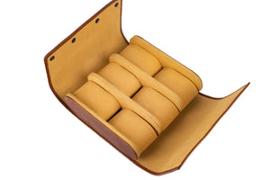 Brown Bear 6 Piece Watch Organizer in Genuine Leather Brown_bear_in