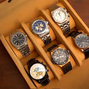 Brown Bear 6 Piece Leather Watch Storage in Genuine … — Genuine Full-Grain Leather | Brown Bear India