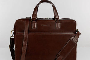 Tan Toscana Laptop Bag 01 Brown Bear