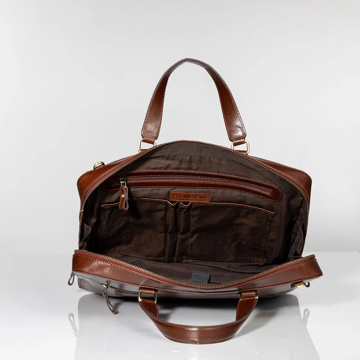 Tan Toscana Laptop Bag 01 Brown Bear