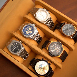 Brown Bear 6 Piece Leather Watch Storage in Genuine … — Close-up | Brown Bear Leather