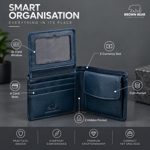Manhattan Men’s Wallet with Coin Pocket, ID and RFID Technology