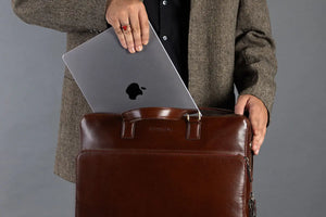 Tan Toscana Laptop Bag 01 Brown Bear