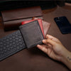 Sleek 8 piece Leather Card Holder with a small Bill Compartment