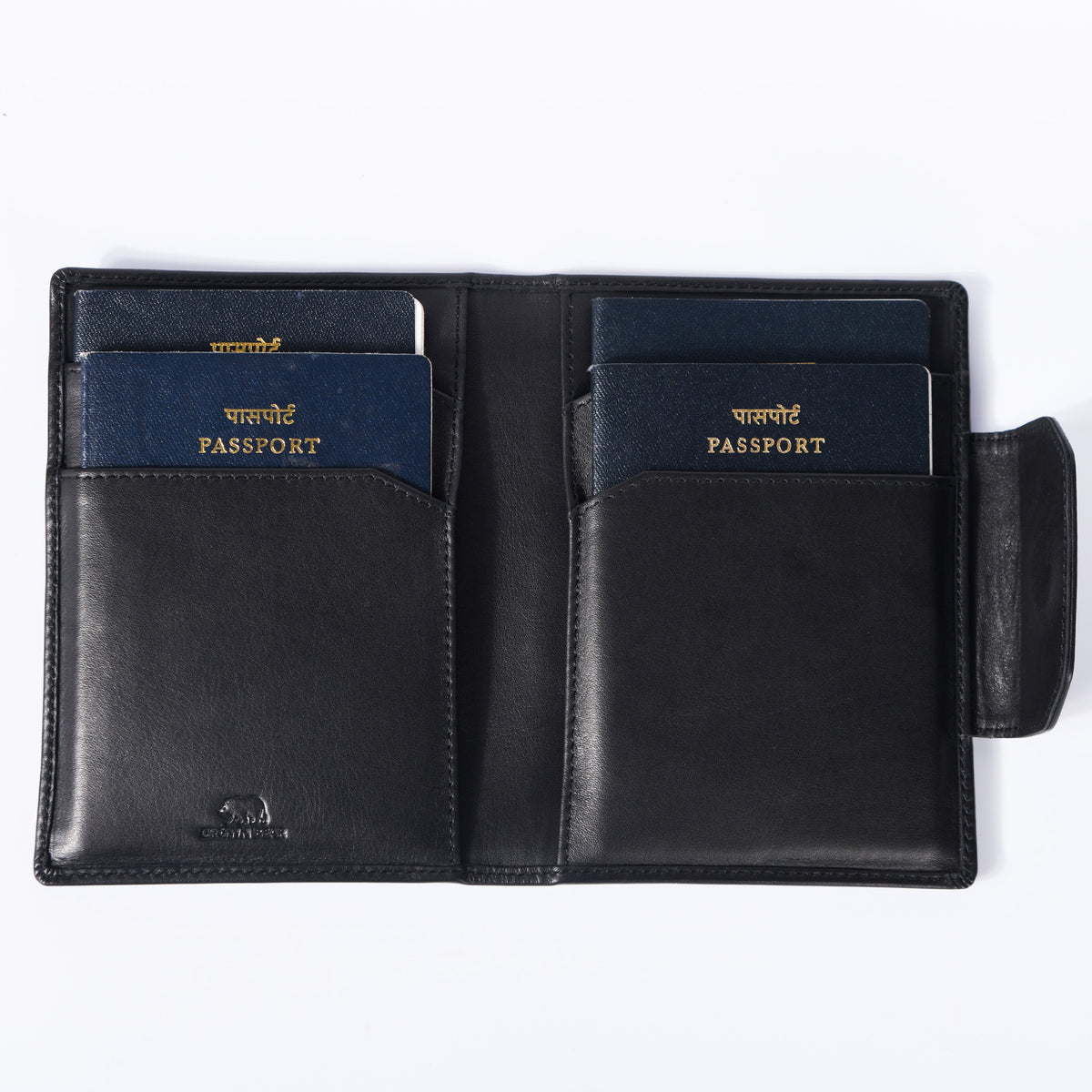 Luxury Genuine Leather Passport Holder — Detail View 16 | Brown Bear Leather