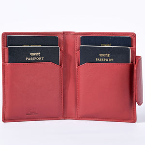 Luxury Genuine Leather Passport Holder — Close-up | Brown Bear Leather