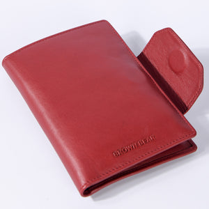 Luxury Genuine Leather Passport Holder — Stitching Detail | Brown Bear Leather
