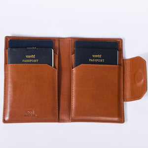 Luxury Genuine Leather Passport Holder — Detail View 25 | Brown Bear Leather
