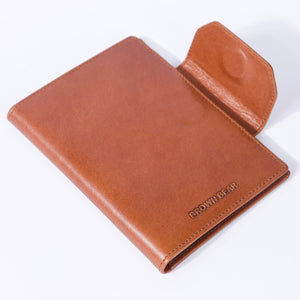 Luxury Genuine Leather Passport Holder — Detail View 28 | Brown Bear Leather