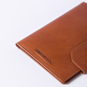 Luxury Genuine Leather Passport Holder — Detail View 23 | Brown Bear Leather