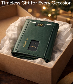 Brown Bear Slim Line Tri Fold Wallet — Detail View | Brown Bear Leather