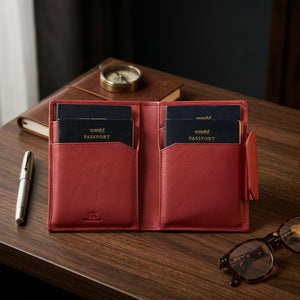 Luxury Genuine Leather Passport Holder — Colour Options | Brown Bear Leather