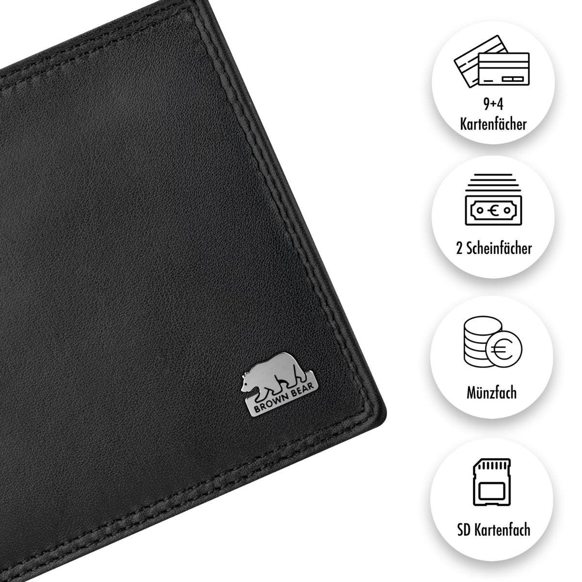 Classic Heritage Genuine Leather Wallet for Men | Brown Bear