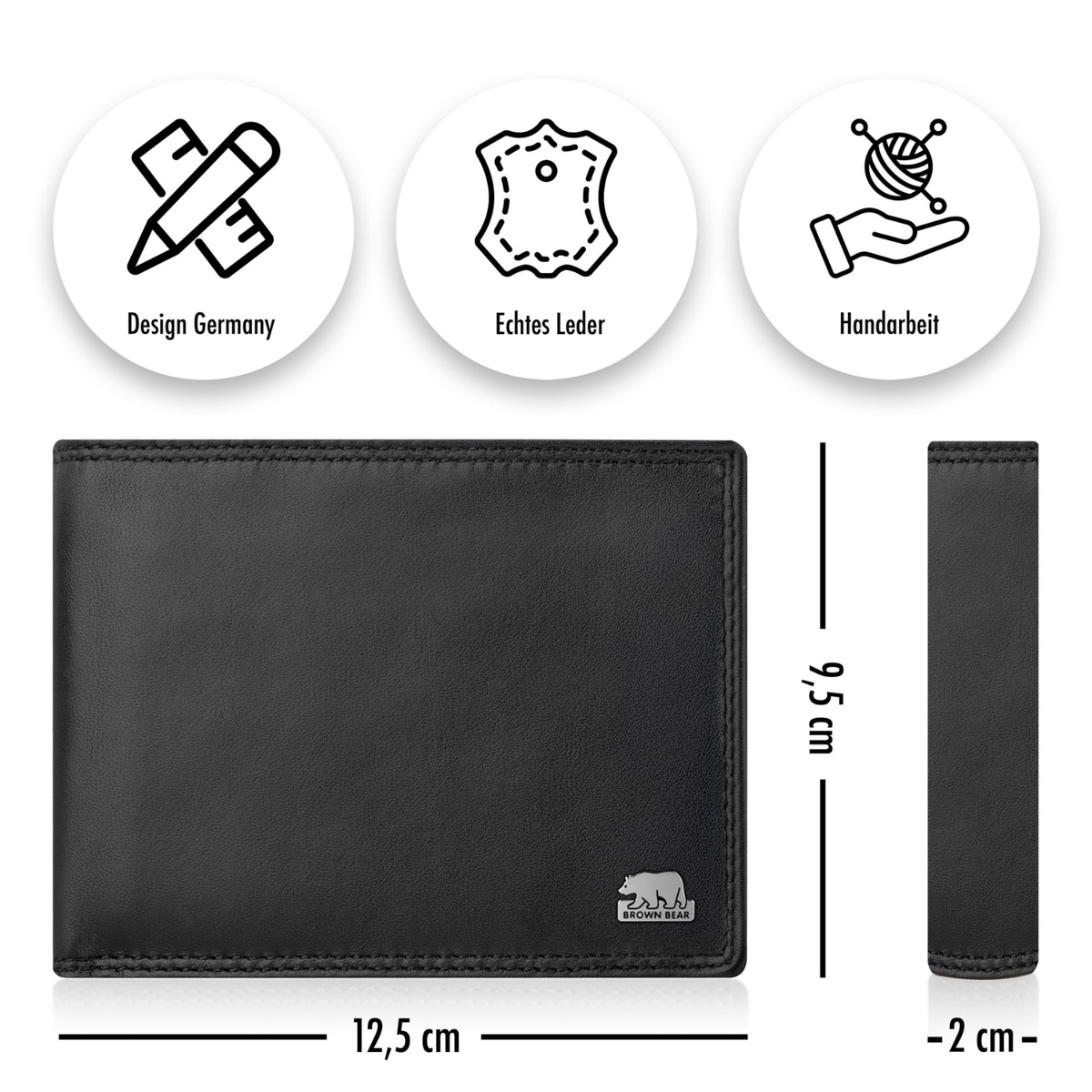 Classic Heritage Genuine Leather Wallet for Men | Brown Bear