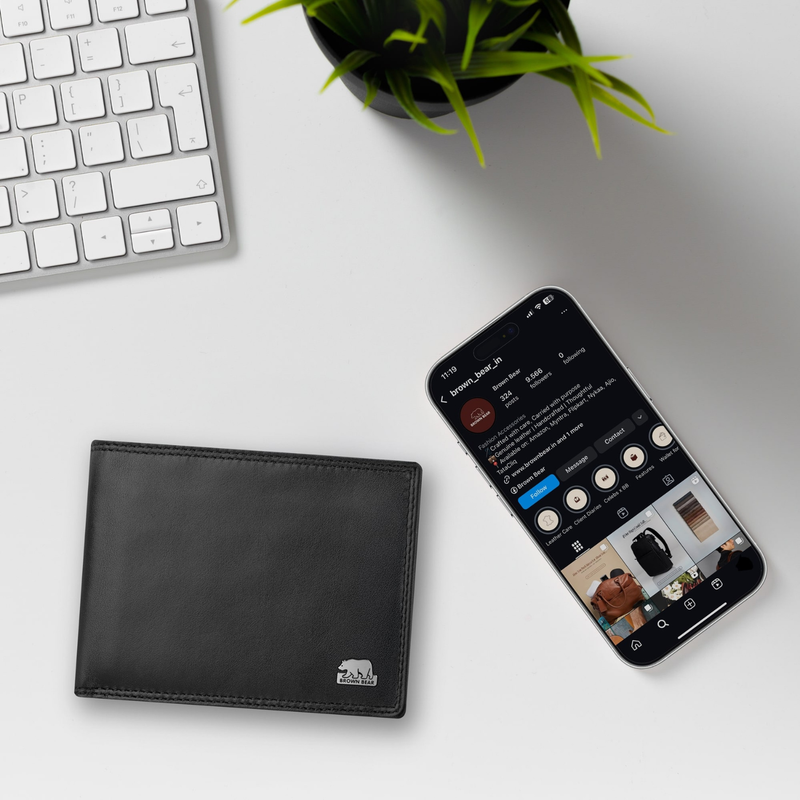 Classic Heritage Genuine Leather Wallet for Men | Brown Bear