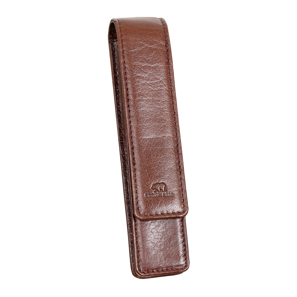 Brown Bear Classic Pen Case Organizer for 2 Pens in … — Detail View 21 | Brown Bear Leather