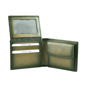 Manhattan Men’s Wallet with Coin Pocket, ID and RFID… — Stitching Detail | Brown Bear Leather