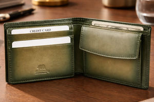 Manhattan Men’s Wallet with Coin Pocket, ID and RFID… — Detail View 16 | Brown Bear Leather