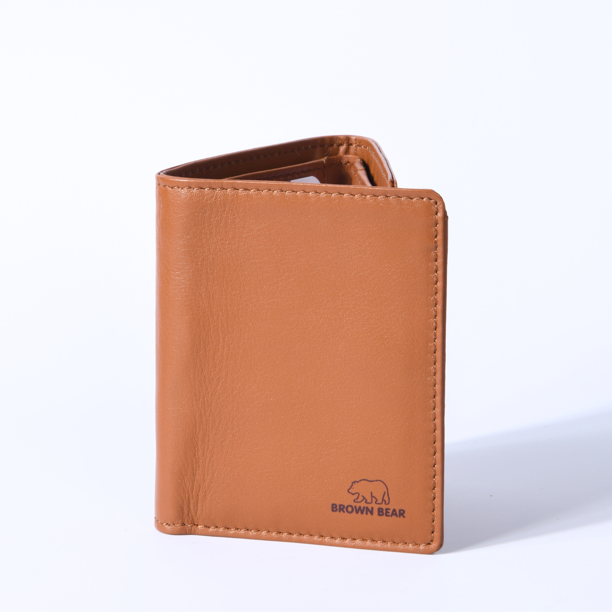 Brown Bear Slim Line Tri Fold Wallet