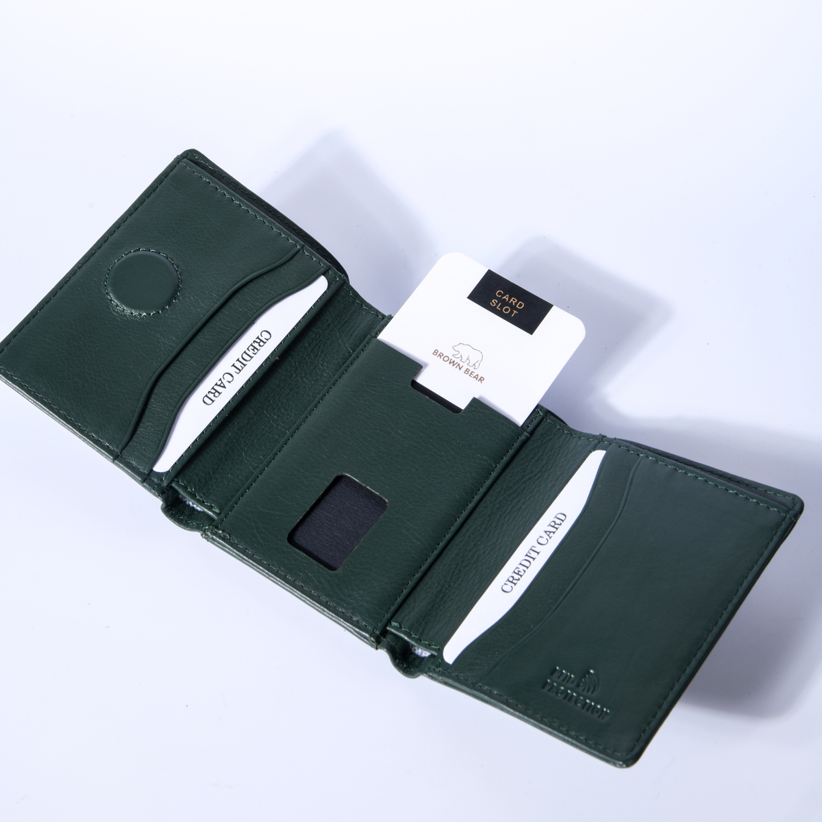 Brown Bear Slim Line Tri Fold Wallet