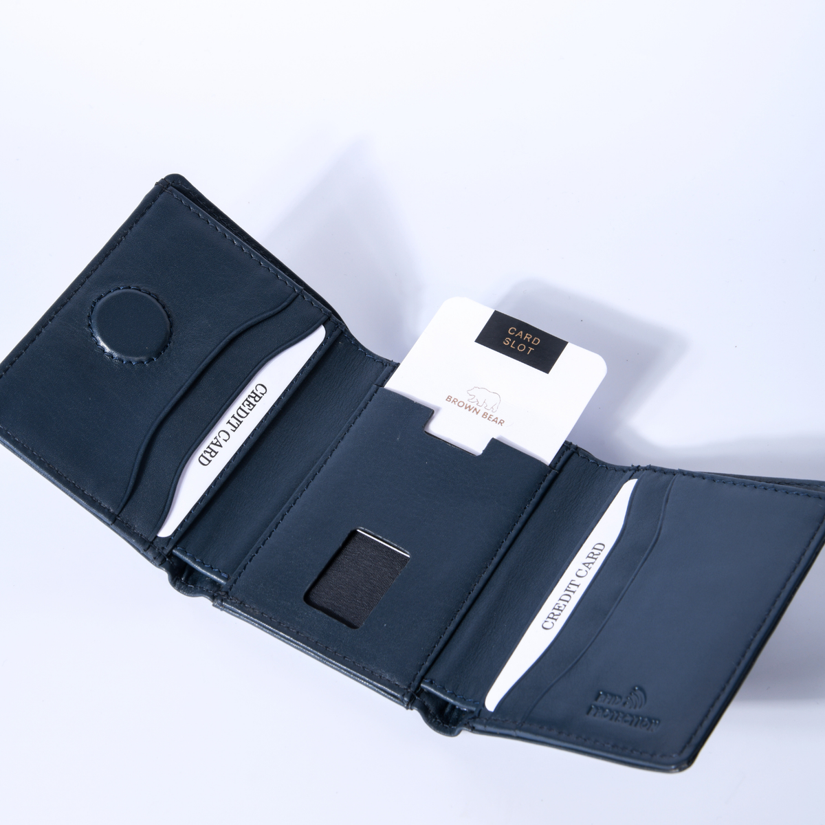 Brown Bear Slim Line Tri Fold Wallet