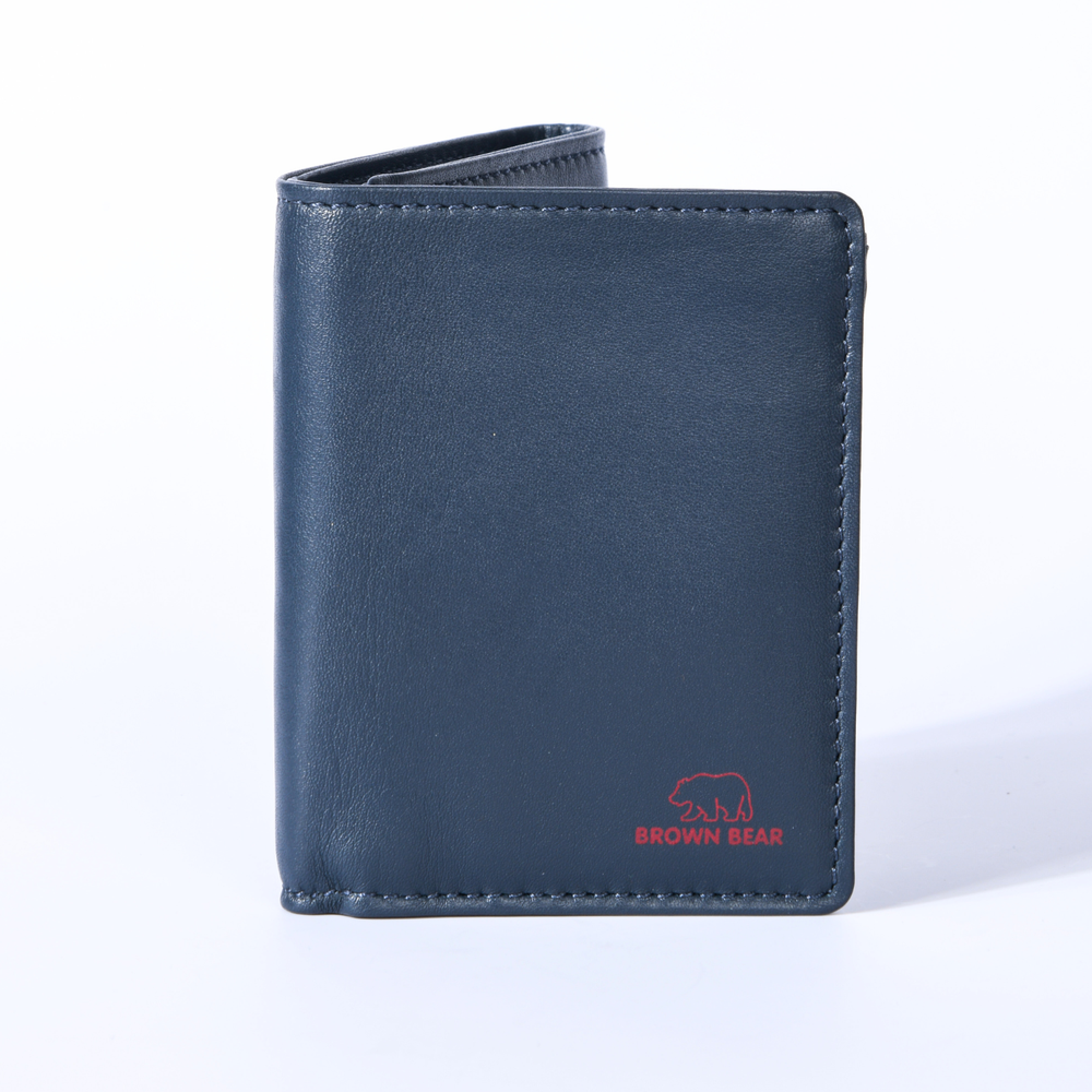 Brown Bear Slim Line Tri Fold Wallet — Detail View 45 | Brown Bear Leather