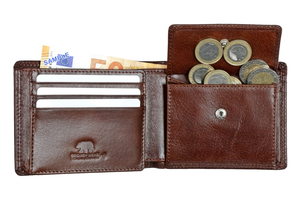 Classic Heritage Genuine Leather Wallet for Men | Br… — Interior View | Brown Bear Leather
