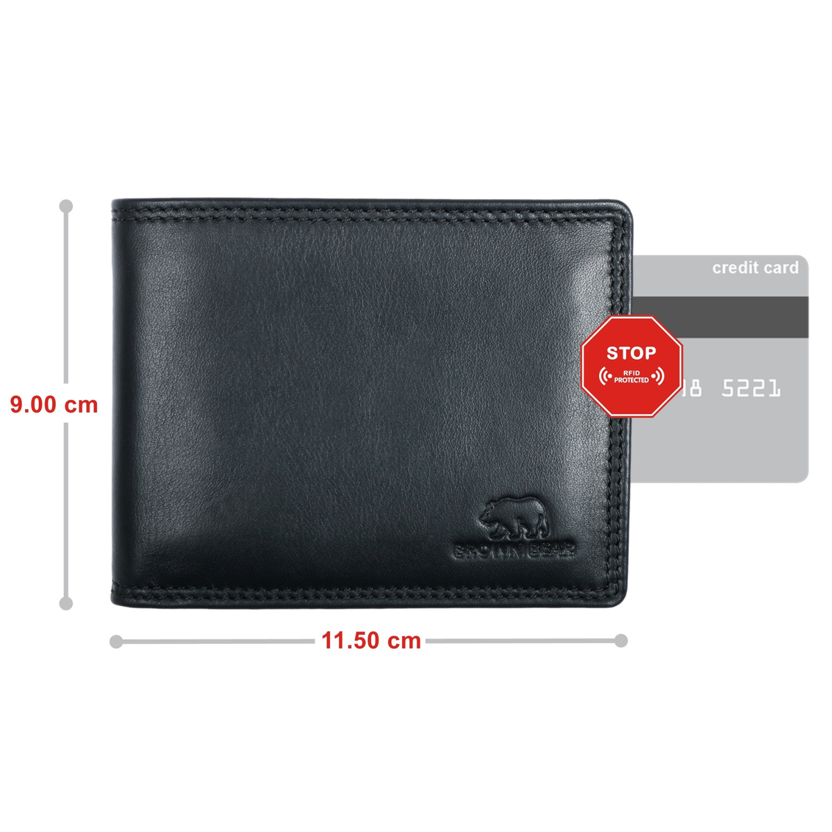 Classic Heritage Genuine Leather Wallet for Men | Brown Bear