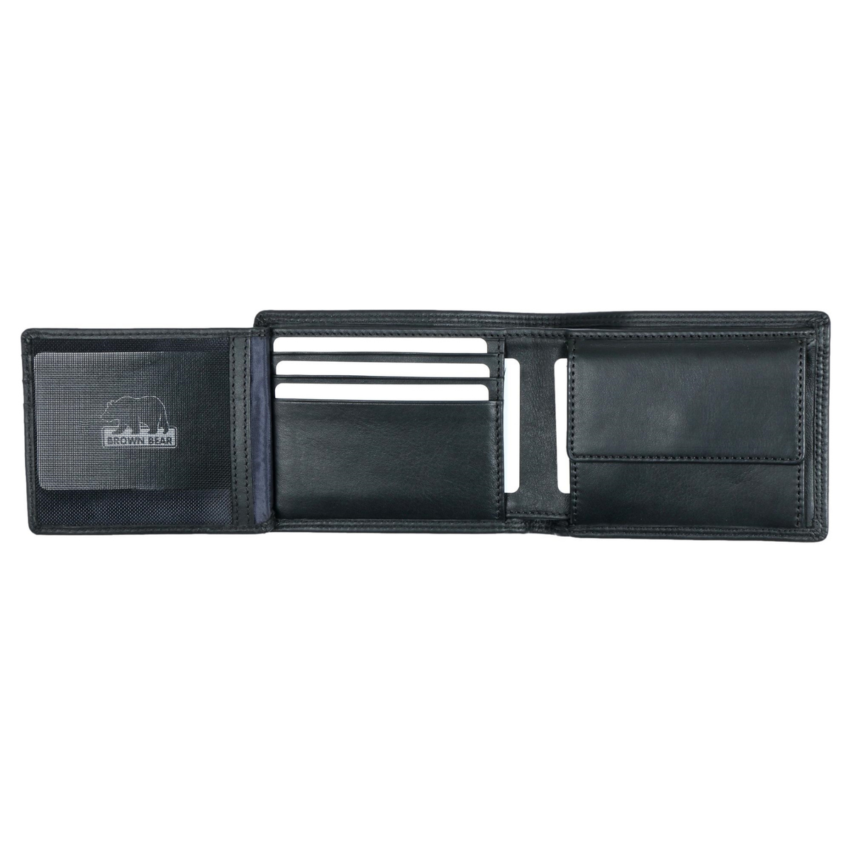 Brown Bear Prime Bifold Wallet with Coin Pocket for Men | Genuine Leather
