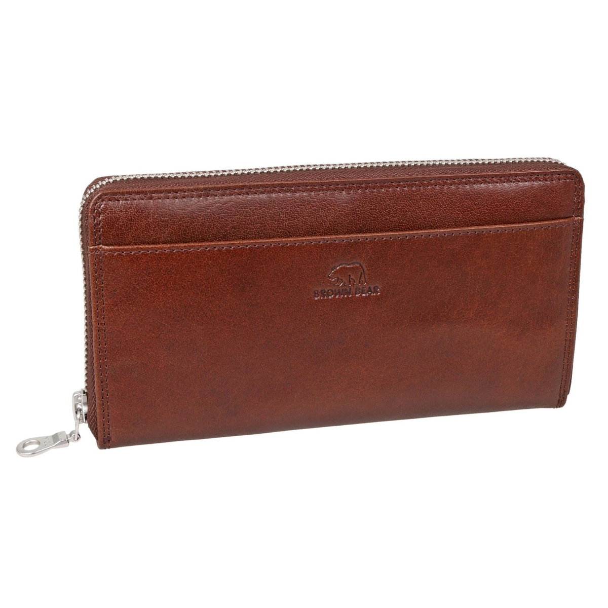 Brown Bear Ani Premium Leather Clutch Wallet for Women | RFID Protected