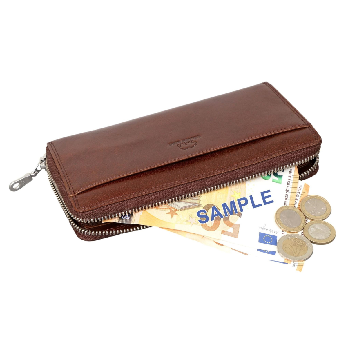 Brown Bear Ani Premium Leather Clutch Wallet for Women | RFID Protected