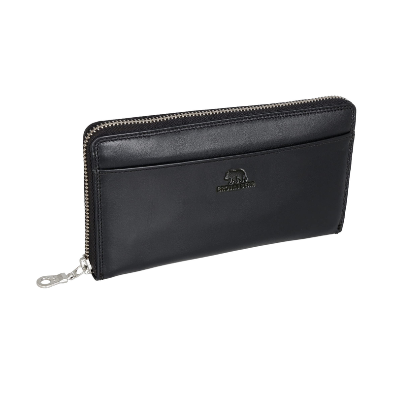 Brown Bear Ani Premium Leather Clutch Wallet for Women | RFID Protected