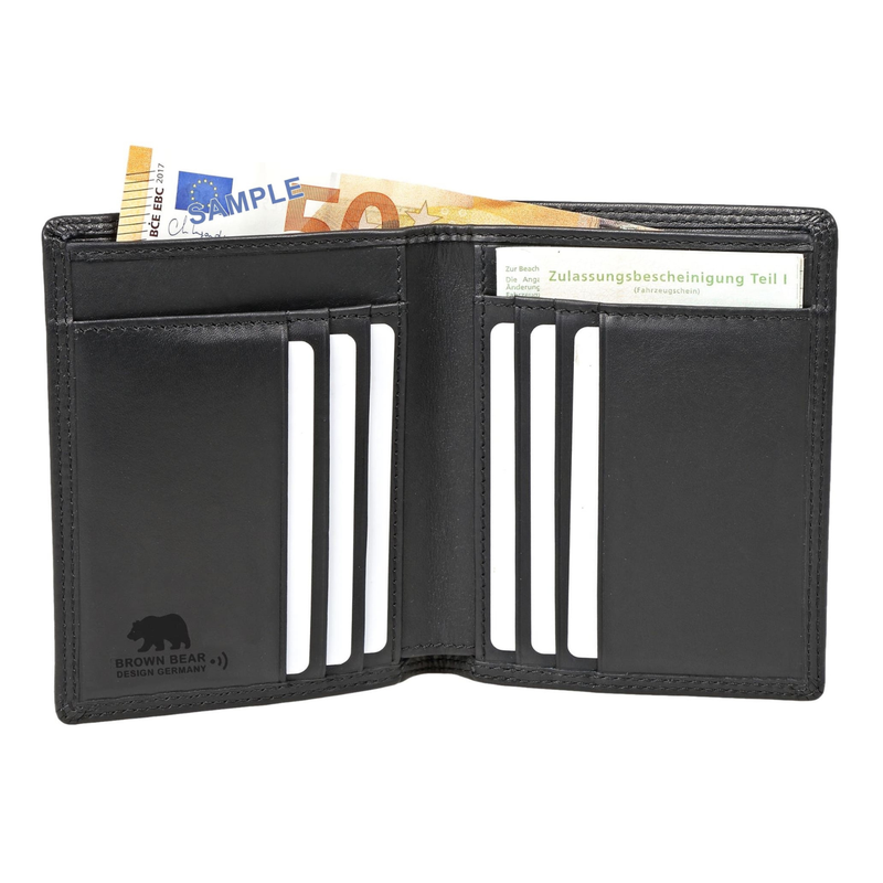 Brown Bear Essential RFID Protected Leather Card Holder | Slim Unisex Design