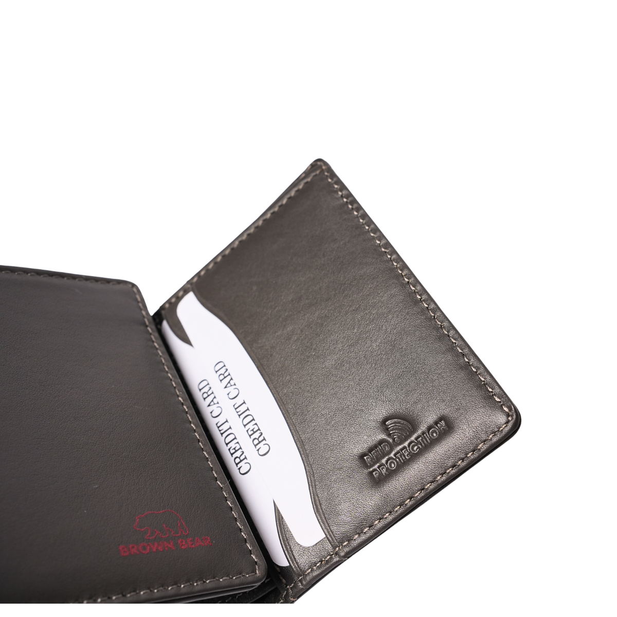 Brown Bear Slim Line Tri Fold Wallet
