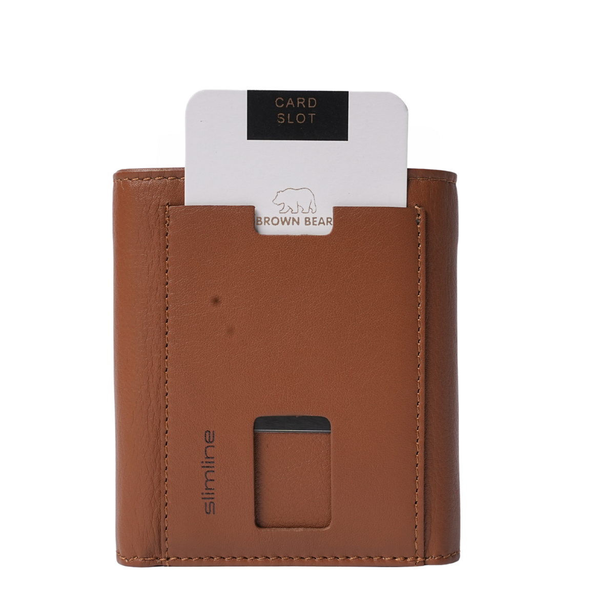Brown Bear Slim Line Tri Fold Wallet