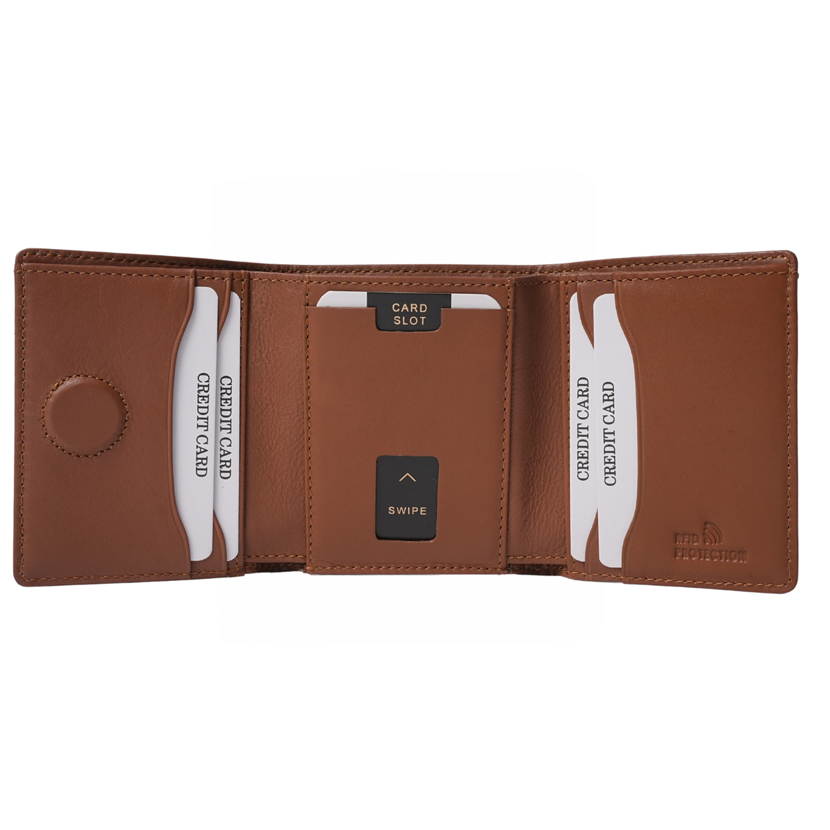 Brown Bear Slim Line Tri Fold Wallet
