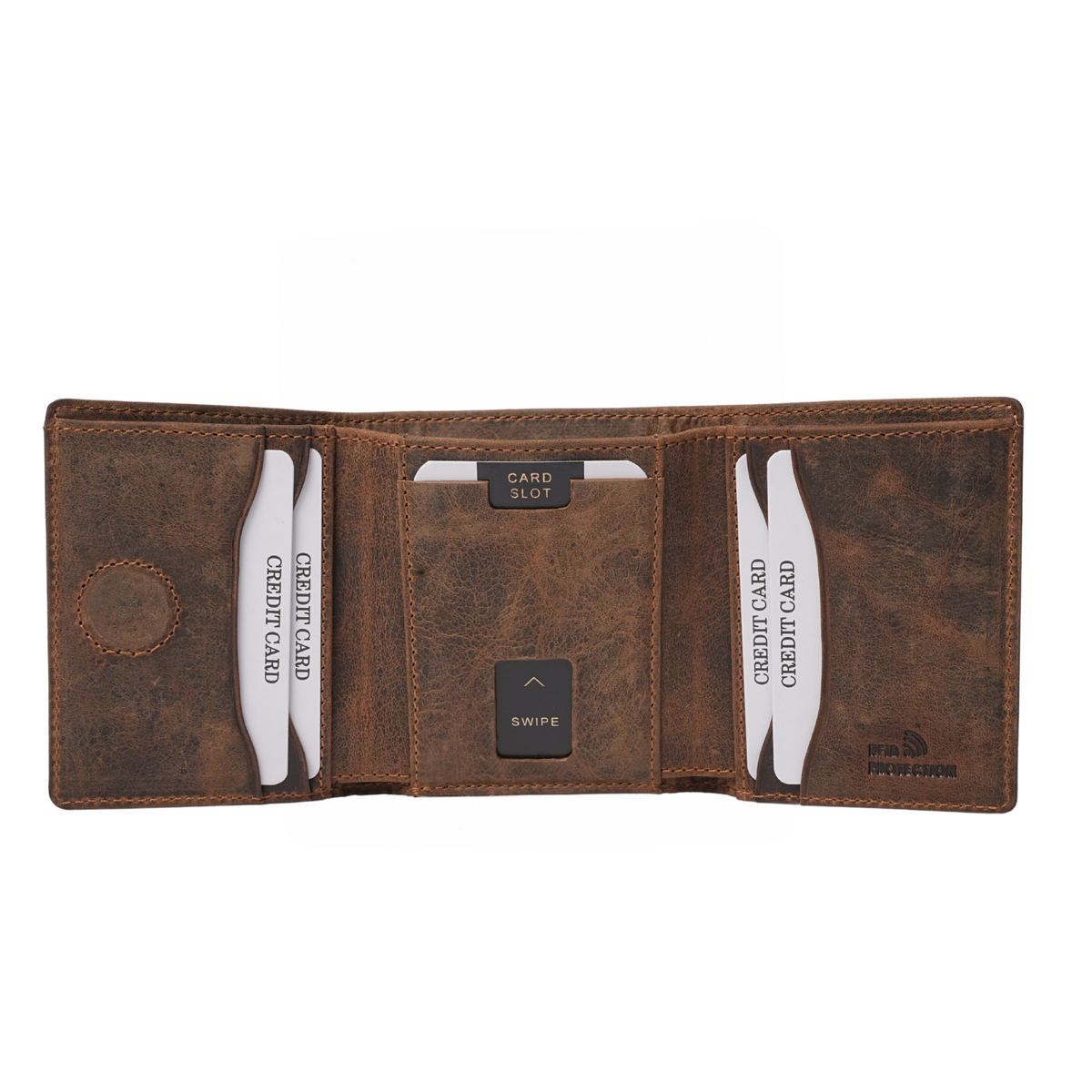 Brown Bear Slim Line Tri Fold Wallet