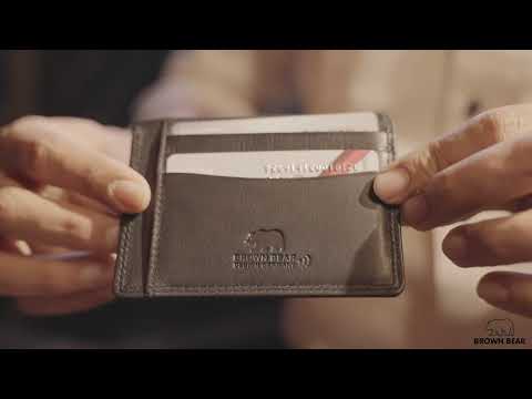 Sleek 8 piece Leather Card Holder with a small Bill Compartment