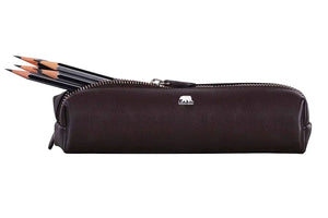 Zippered Pen Case - For Multi pens in Genuine Leather