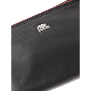 Alia Series – Classic Key Case with Red Piping in Genuine Leather - Brown Bear