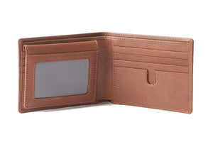 Alia Series – Classic Mens Wallet with Detachable Card Holder in Genuine Leather - Brown Bear