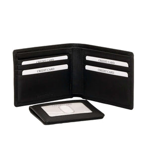 Alia Series – Classic Mens Wallet with Detachable Card Holder in Genuine Leather - Brown Bear