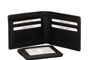 Alia Series – Classic Mens Wallet with Detachable Card Holder in Genuine Leather - Brown Bear