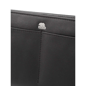 Alia Series – Classic Women’s Wallet Zip around with Red Strip in Genuine Leather - Brown Bear